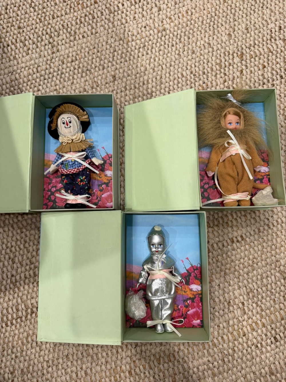 Madame Alexander Wizard of Oz Set 5" Mini Dolls Lion Tinman Scarecrow NIB